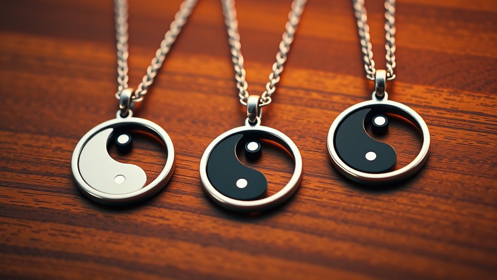 harmonious yin yang necklace sets