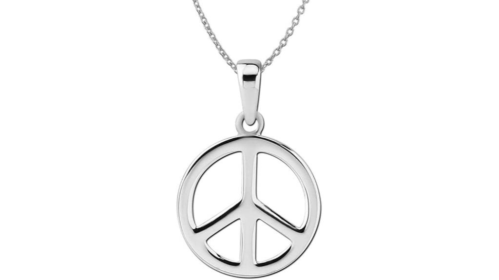 hawaiian silver peace necklace