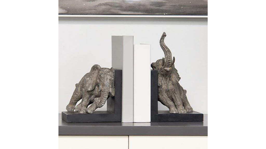 heavy duty elephant bookends