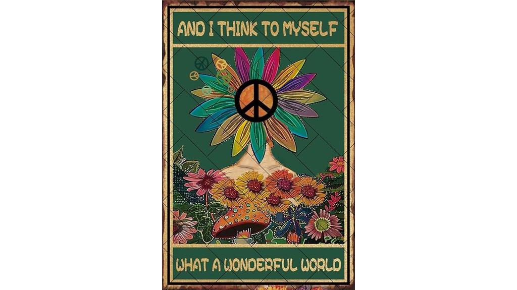 hippie sunflower peace sign