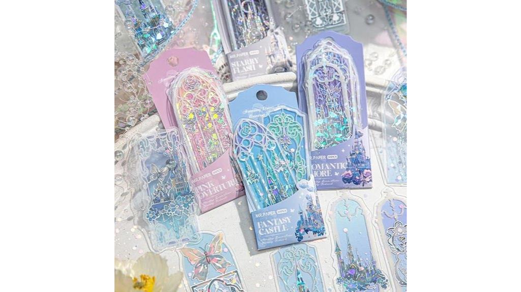 holographic castle butterfly bookmarks