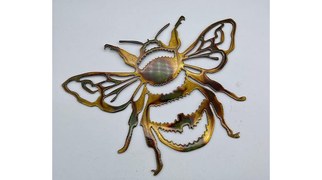 honey bee metal wall art