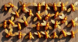 honey bee metal wall art