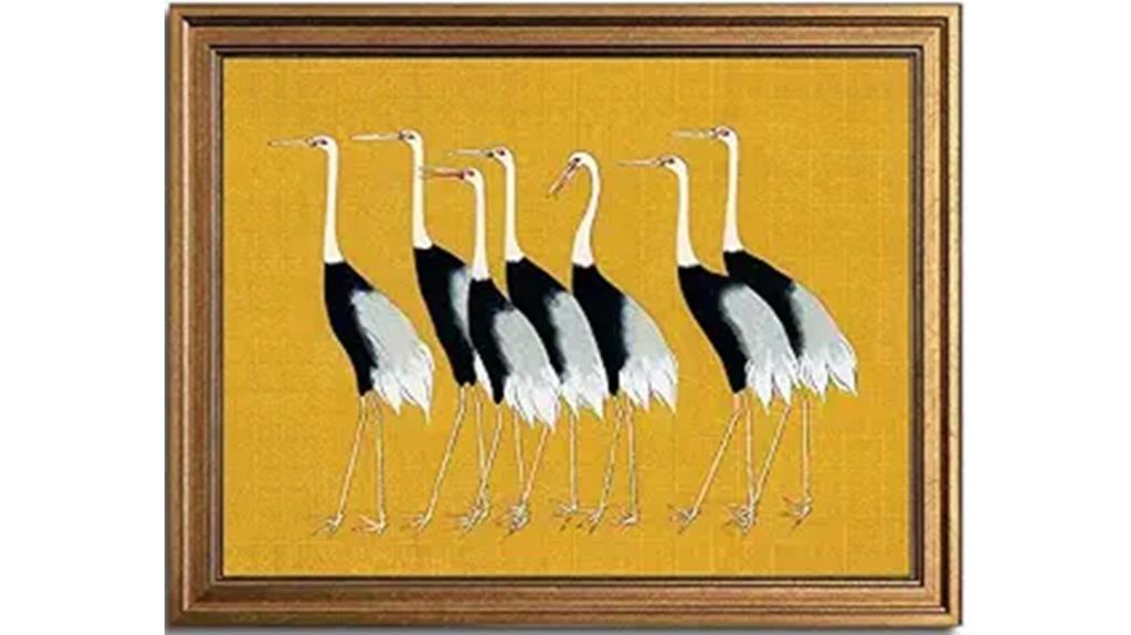 japanese crane canvas art