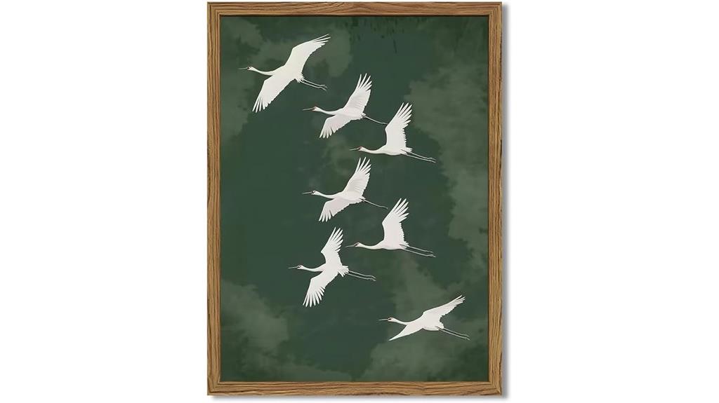 japanese crane wall art