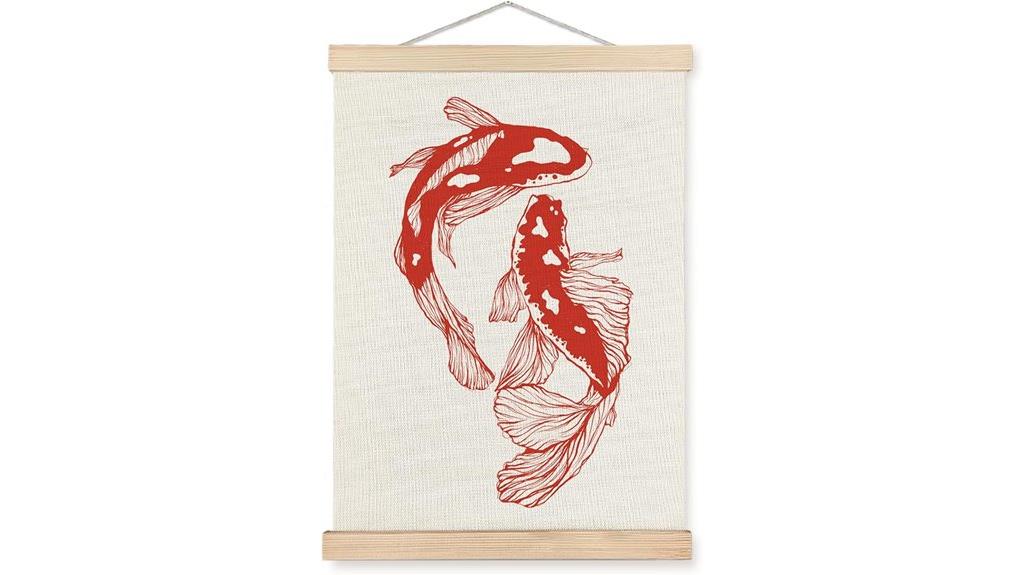 japanese red koi poster
