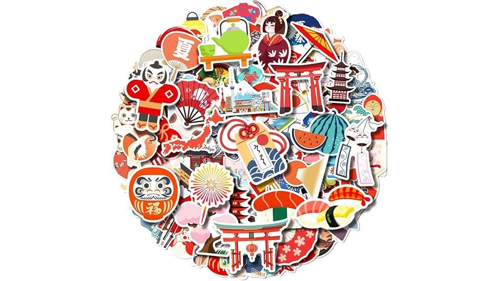 japanese stickers party supplies
