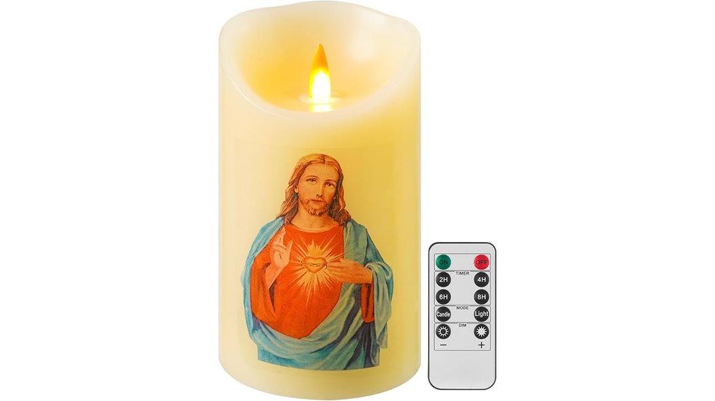 jesus sacred heart candle