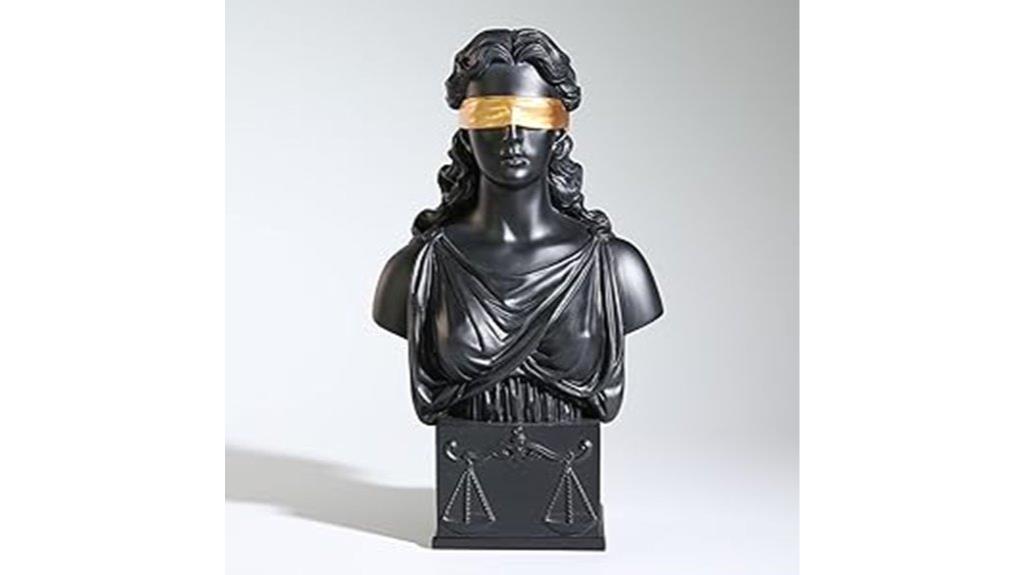 justice lady bust statue