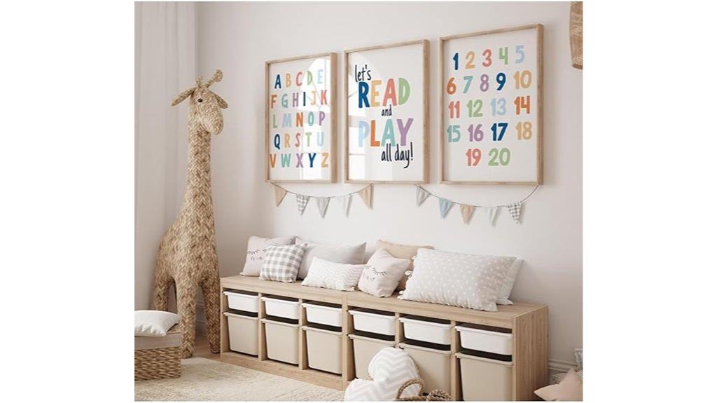 kids alphabet wall art