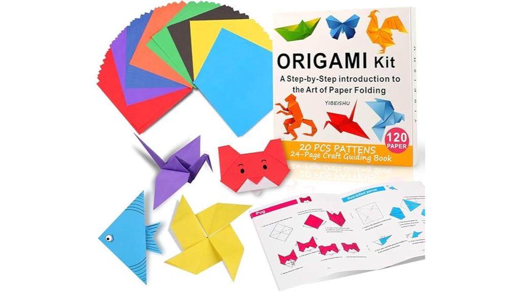 kids origami kit with sheets