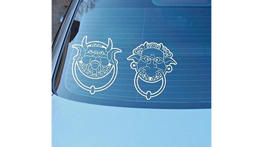 labyrinth door knocker sticker