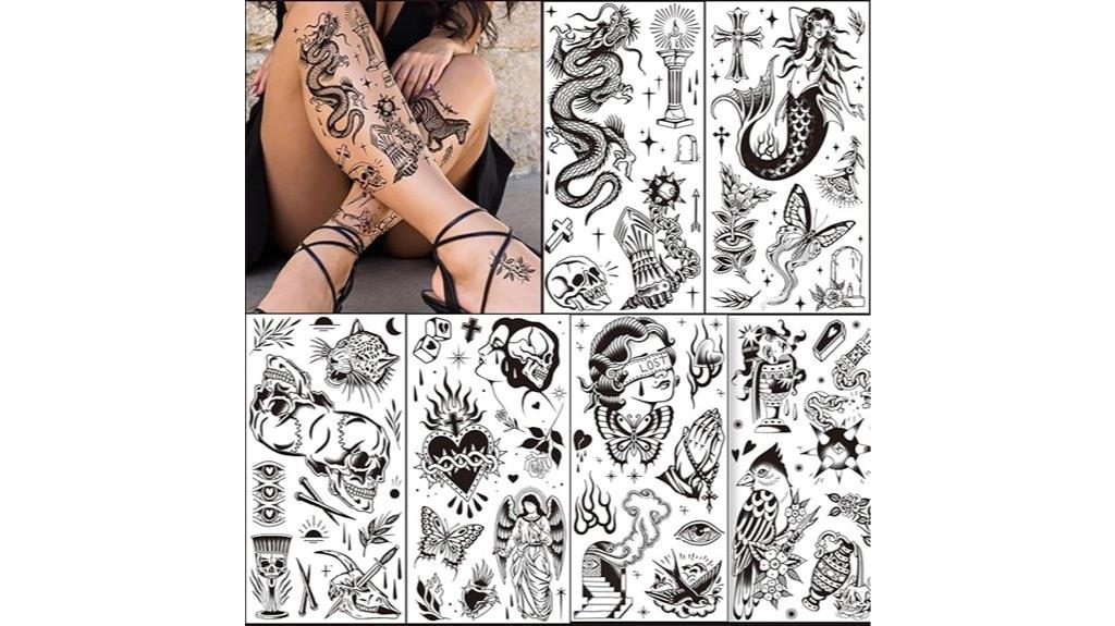 large black temporary tattoos