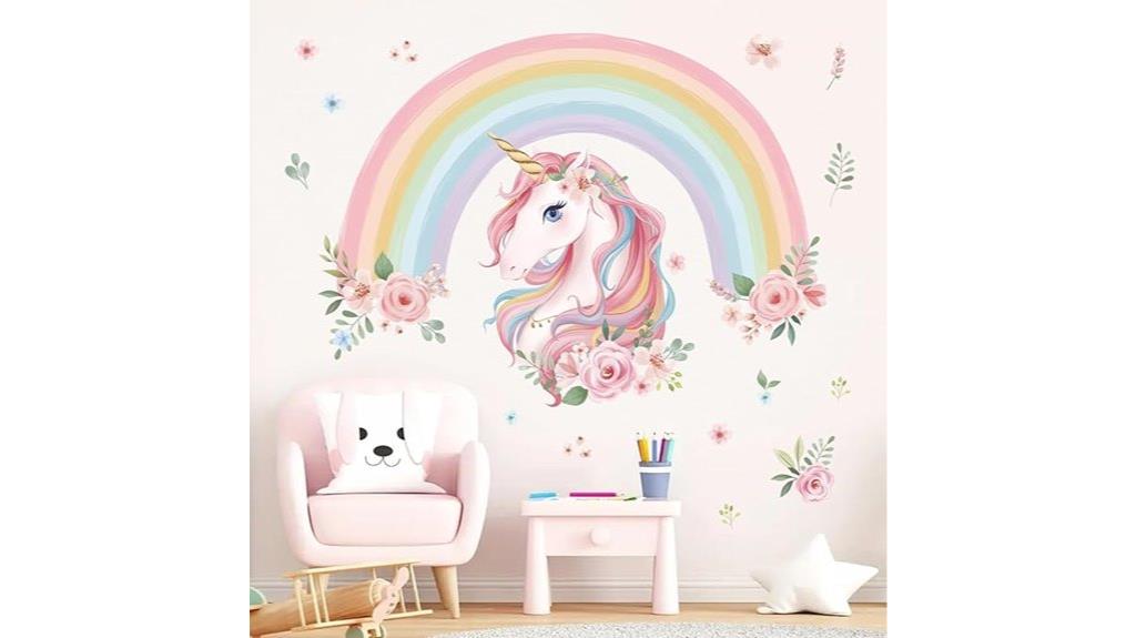 large colorful rainbow decals