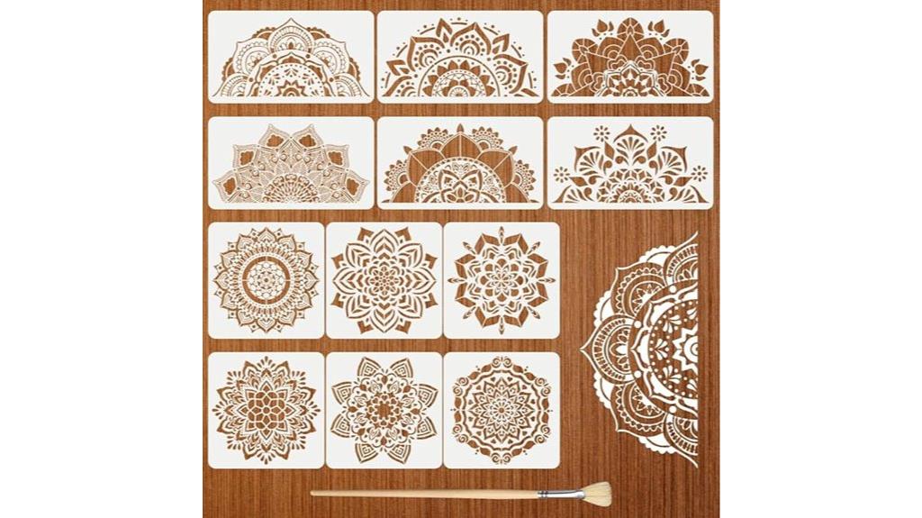 large mandala stencil pack