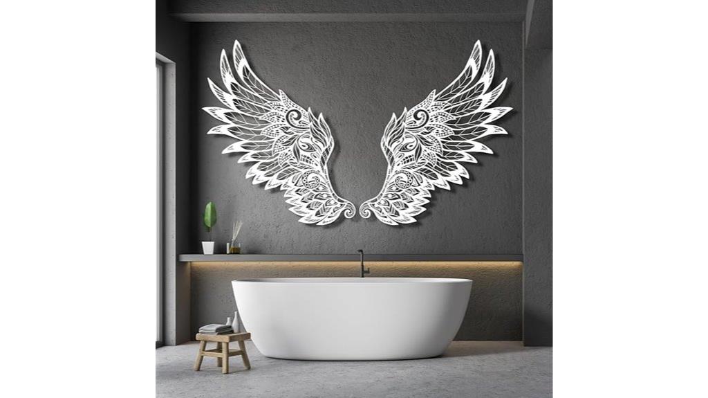 large metal angel wings