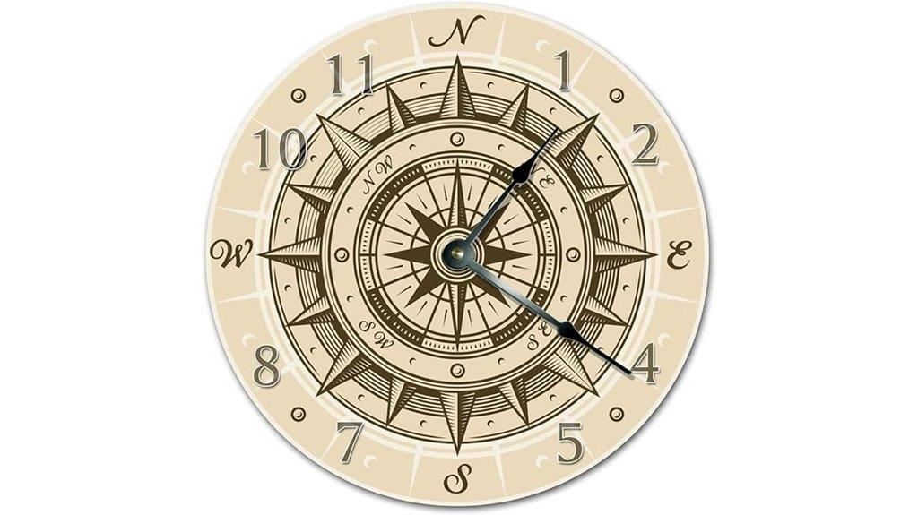 large nautical clock wall