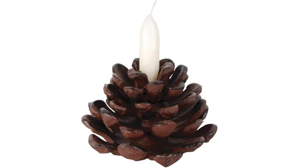 large pinecone candleholder