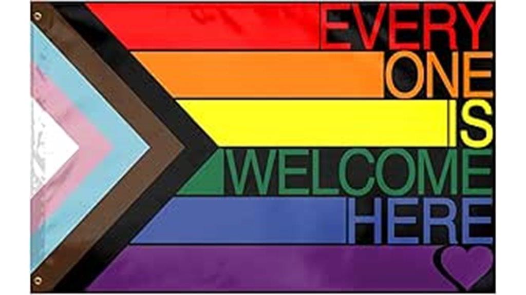 large rainbow flag with grommets