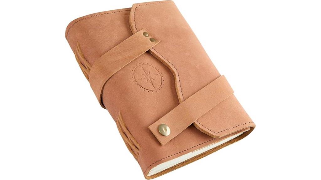 leather compass travel journal