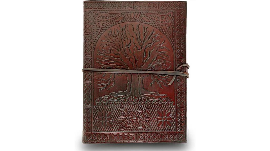 leather journal with celtic design