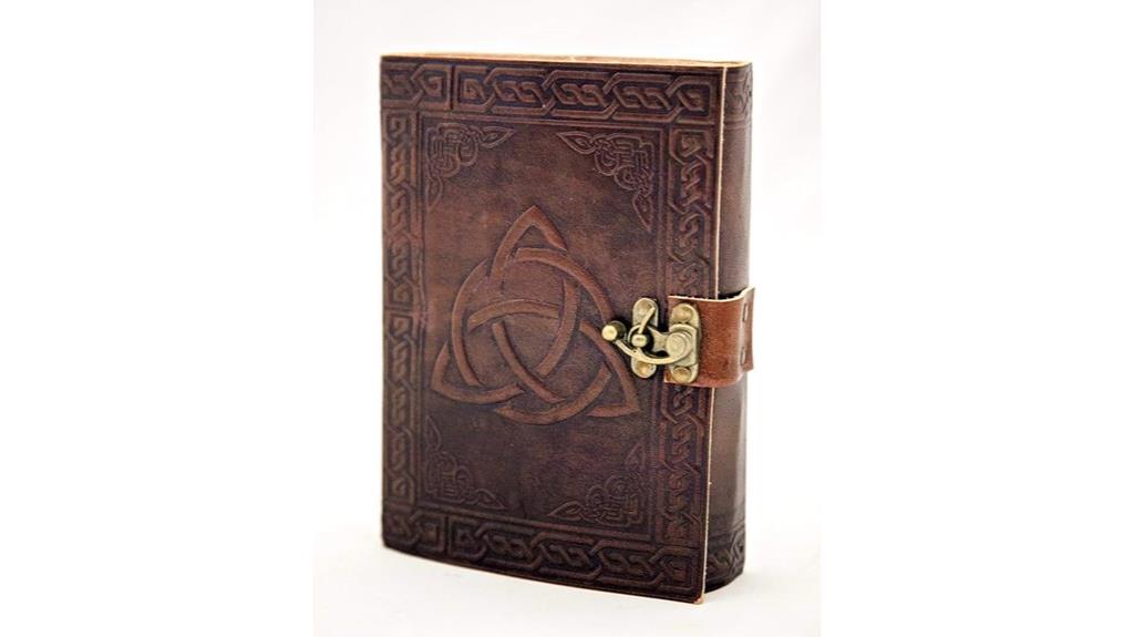 leather journal with triquetra