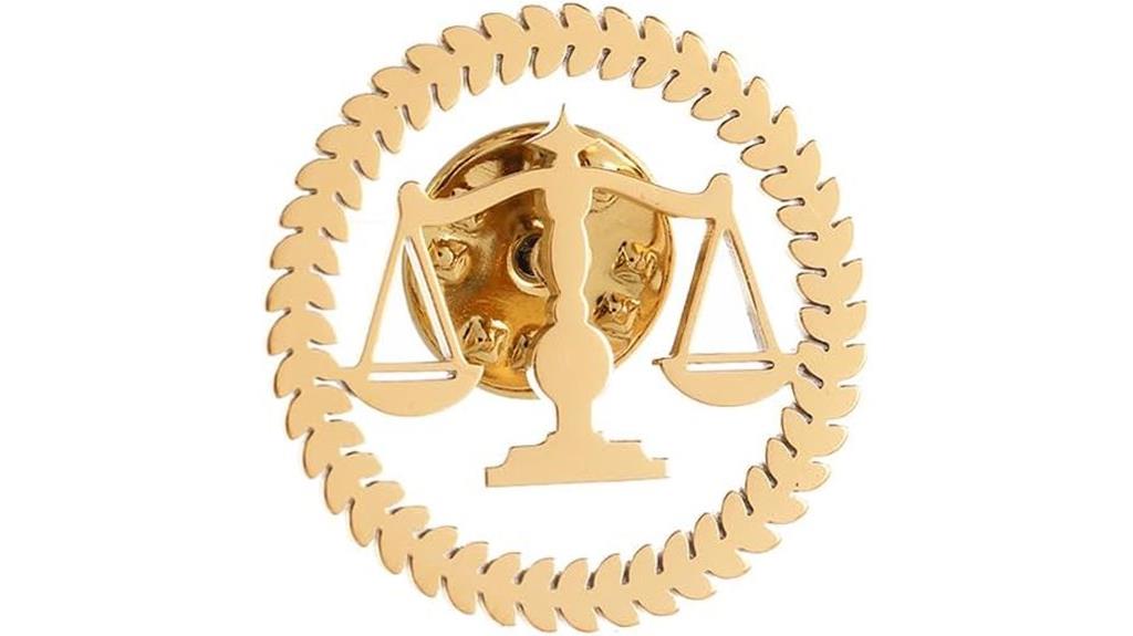 libra zodiac balance brooch