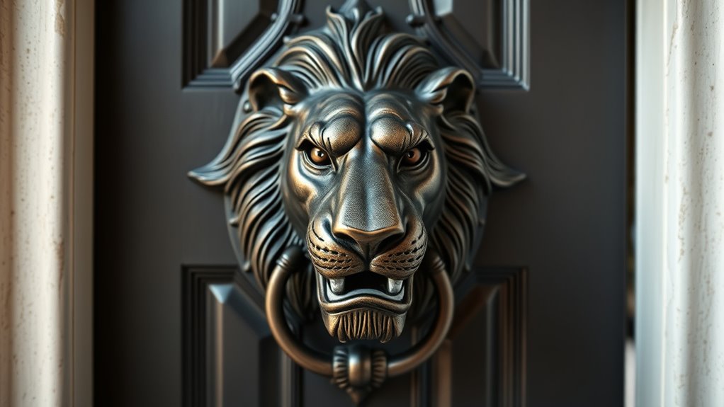 lion head door knockers