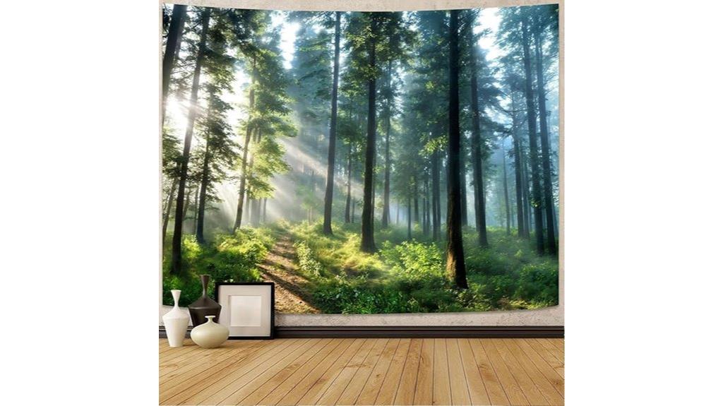 lunar forest tapestry wall art