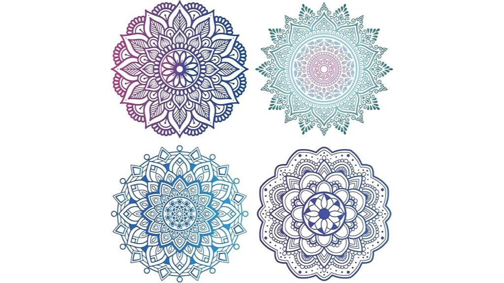 mandala flower static decals