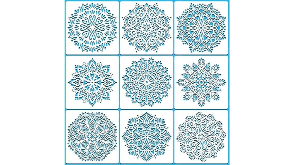 mandala stencils 12x12 pack