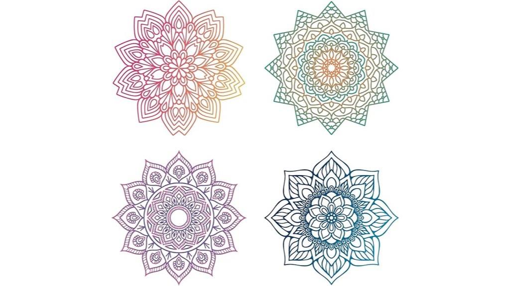 mandala window decal set