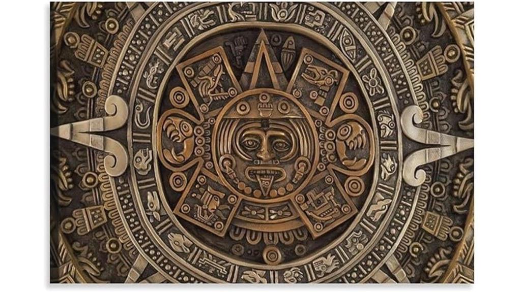 mayan aztec calendar poster