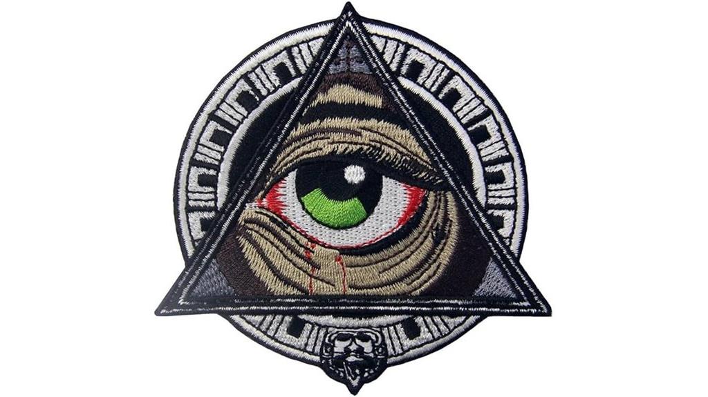 mayan geometric embroidered patch
