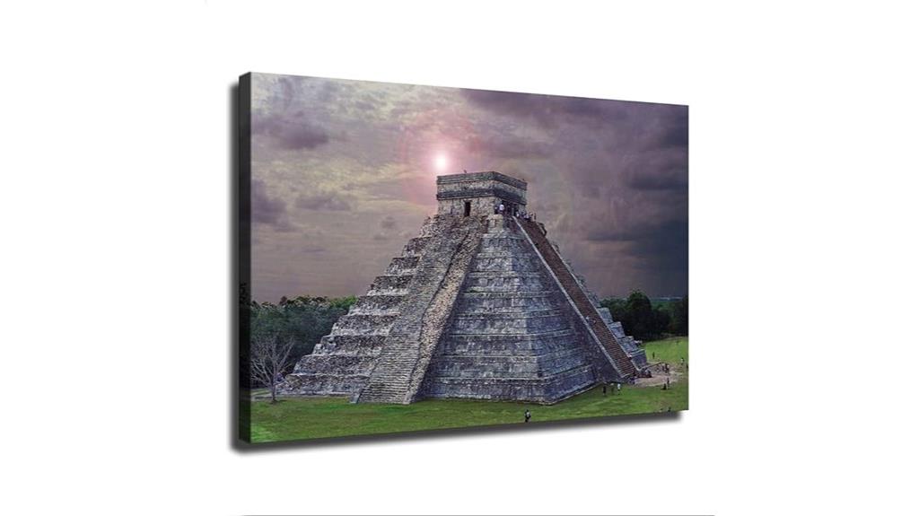 mayan pyramid wall poster