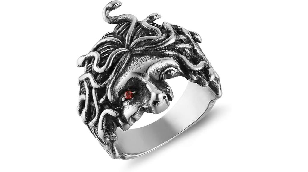 medusa stainless steel ring