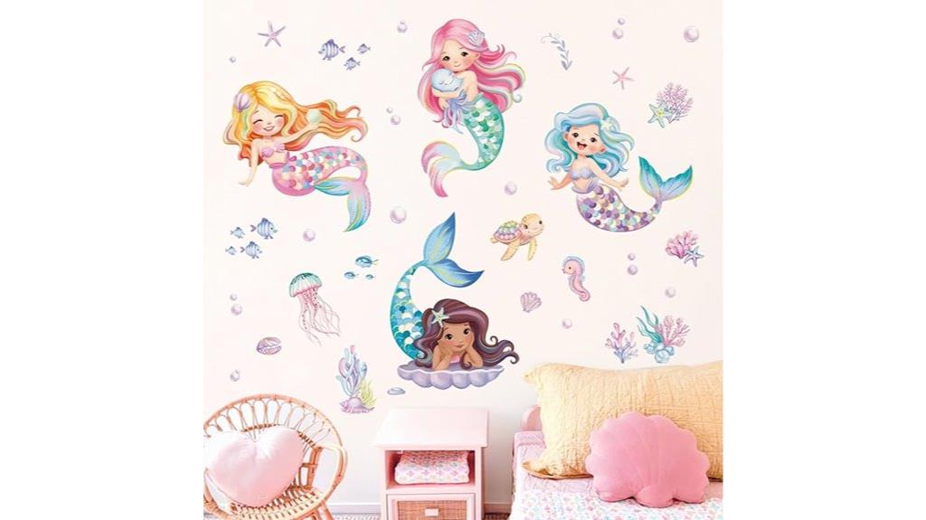 mermaid sea wall decals