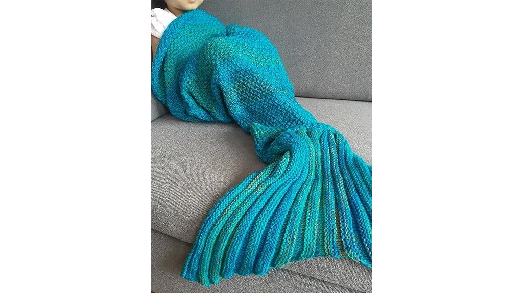 mermaid tail crochet blanket
