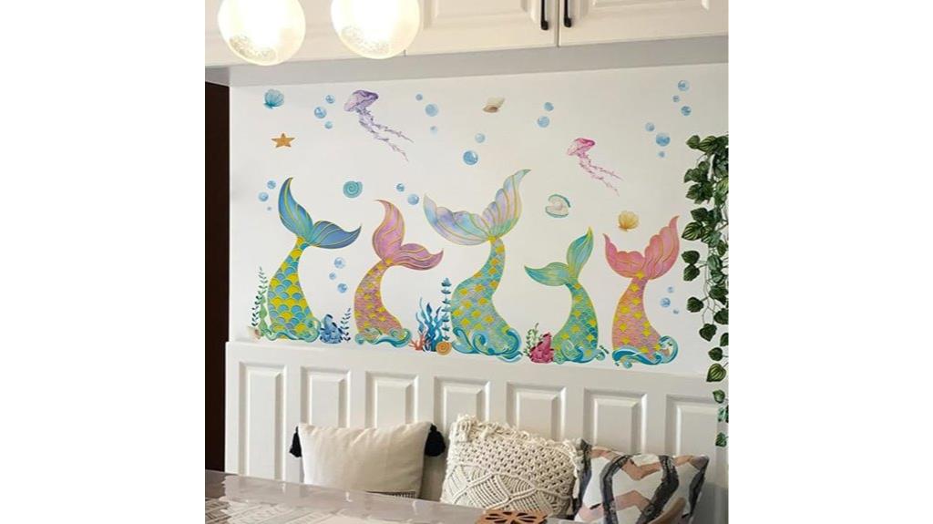 mermaid tail wall decals