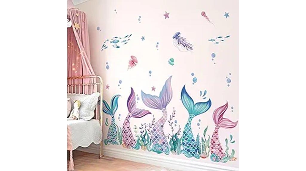 mermaid wall stickers decor
