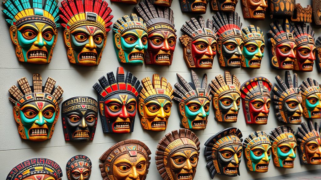 mesoamerican mask wall art