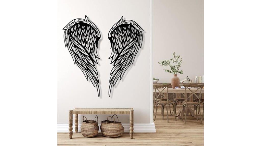 metal angel wings wall decor