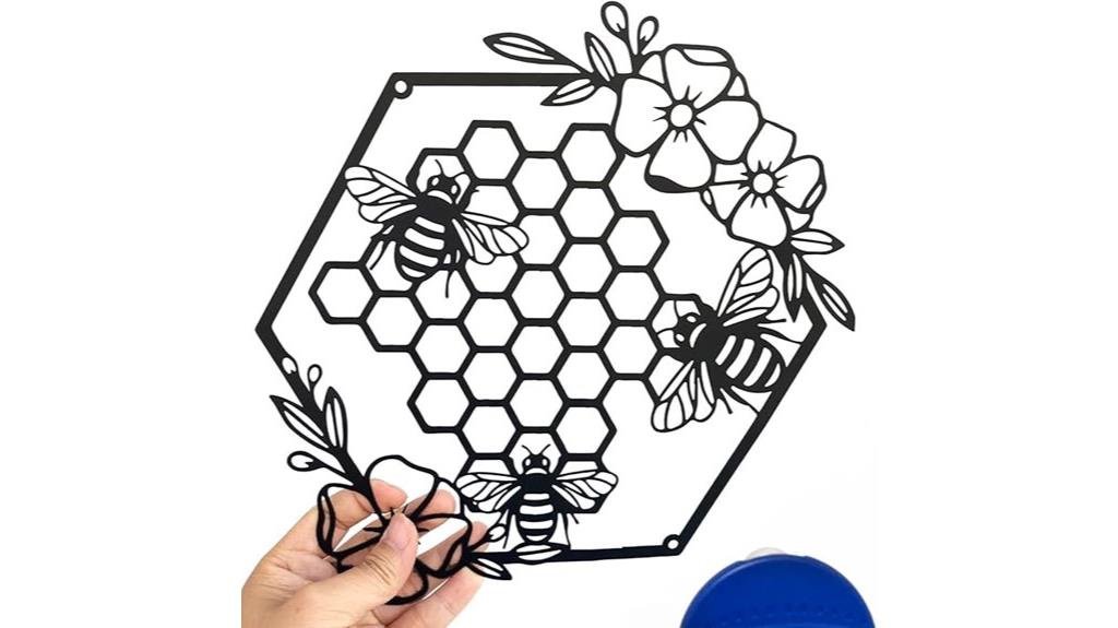 metal bee wall decor