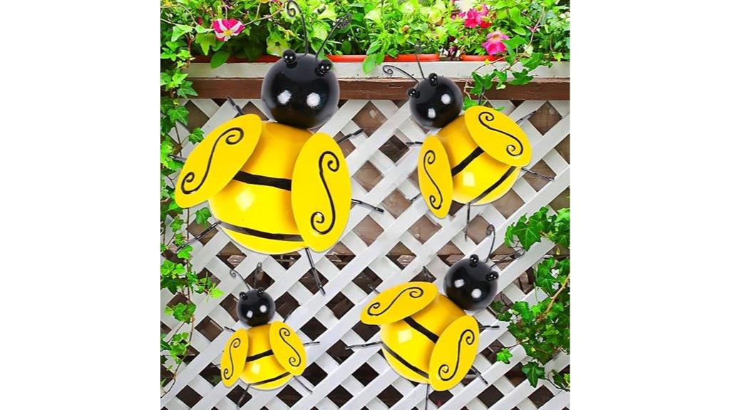 metal bumble bee garden decor