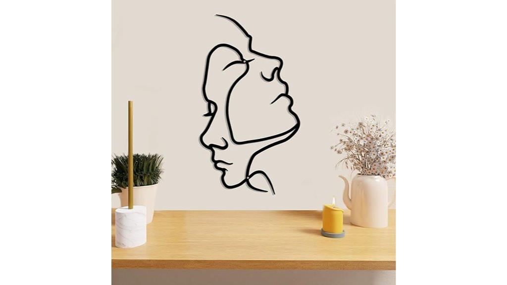 metal couple wall art