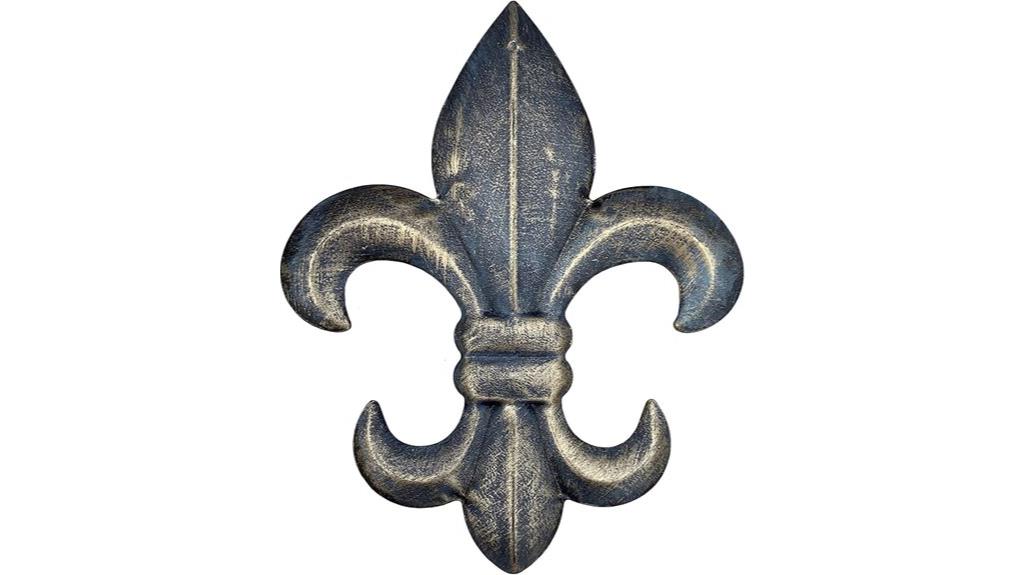 metal fleur de lis plaque