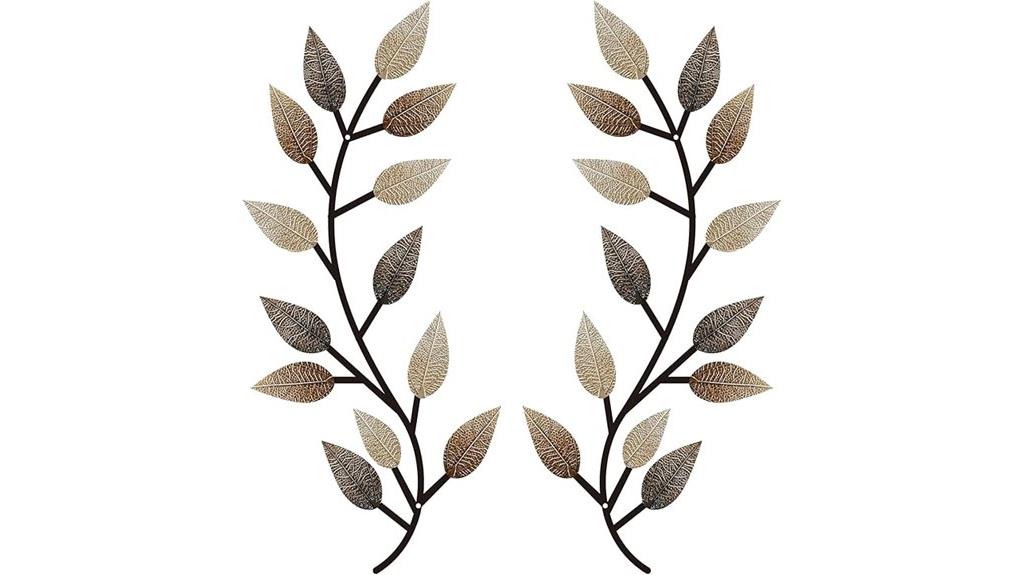 metal leaf wall decor