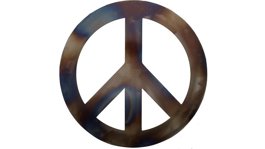 metal peace sign wall decor