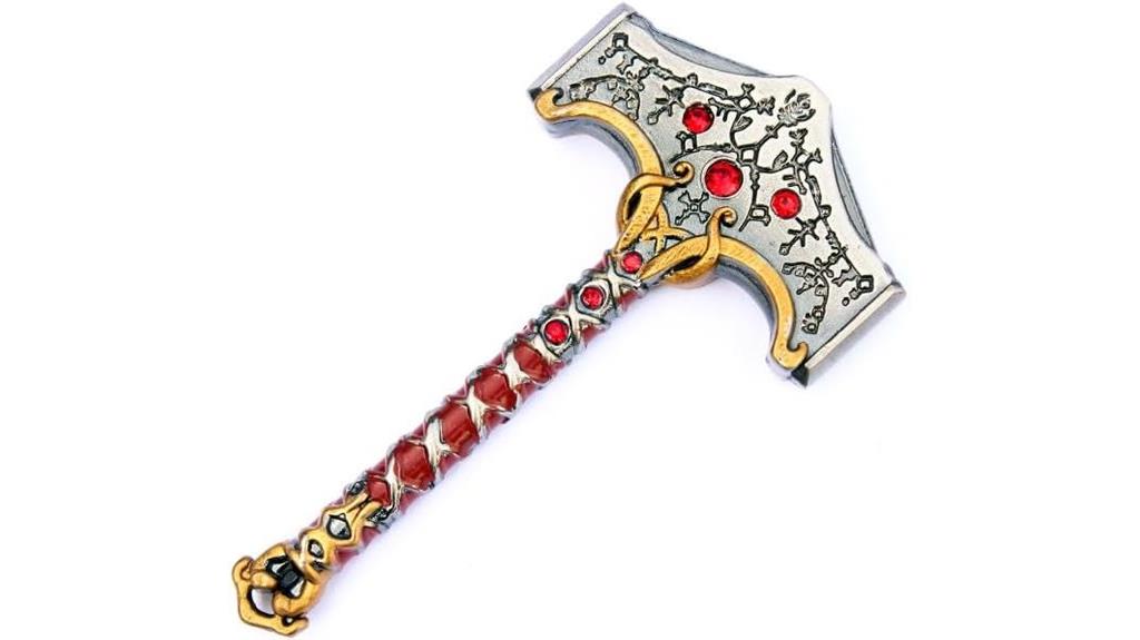 metal thor hammer keychain