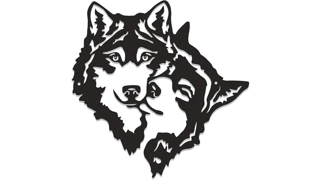 metal wolf head wall art